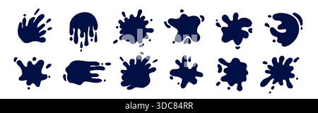 Kreative abstrakte Spritzformen für künstlerische Designs Stock Vektor