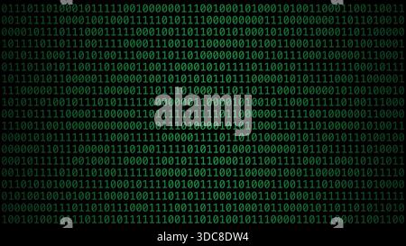 Grüner digitaler Hintergrund für Binärcode Stockfoto