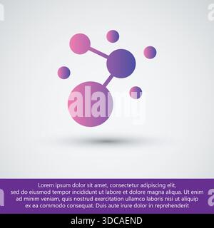 Abstraktes Molekül-Verbindungslogo für Wissenschaft und Technologie Stock Vektor
