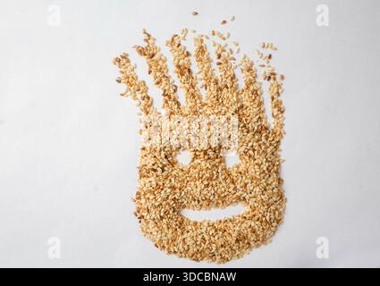 Foto von Face mader aus Sesam Stockfoto