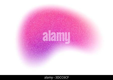 Y2K-Aura-Farbverlauf mit weichem rosa und violettem Mesh. Holografische Kreisformen mit körniger Textur und leuchtendem Neonlicht. Stock Vektor