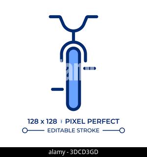 Symbol für perfekte Linienfarbe für Fahrradpixel Stock Vektor