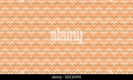 Nahtloses geometrisches Zickzack-Muster des Halloween Festival Palette von Orange und warmem weichem Braun auf hellorangen einfarbigen Hintergrund Stockfoto