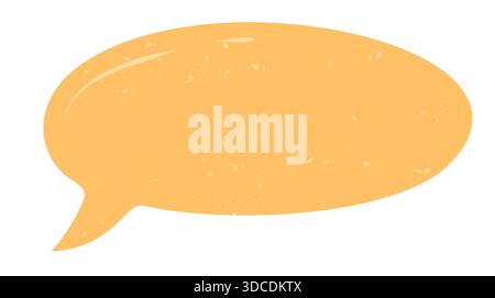 Handgezeichneter Grunge-Sprach-Blasenaufkleber Stock Vektor