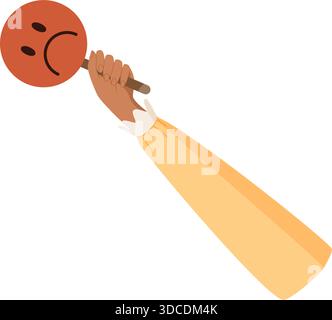 Hand Hält Das Symbol Für Negatives Feedback Stock Vektor