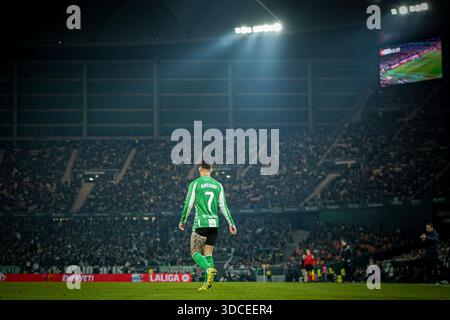 Sevilla, Spanien. dezember 2025. Antony dos Santos (Real Betis) während des LaLiga-Spiels zwischen Real Betis und Getafe CF im Stadion La Cartuja. Quelle: Fernando Vazquez / Alamy Live News Stockfoto