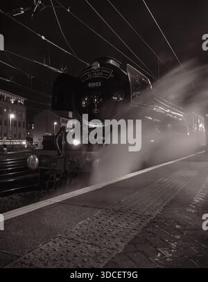 Eine grüne Dampflokomotive - Flying Scotsman 60103 Stockfoto