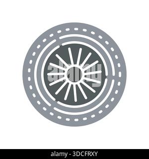 Symbol für die schwarze Linie der Kupplung. Vektor isoliertes Element.editierbare Kontur Stock Vektor