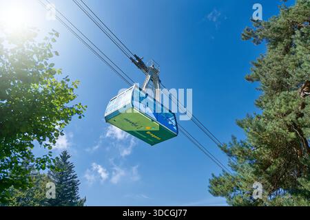 Gondelbahn der Pfanderbahn, Pfänderbahn auf dem Pfander bei Bregenz am Bodensee Stockfoto
