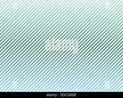 Eine abstrakte Illustration mit einem Farbverlauf aus kühlem Blau und grünem Diagonalstreifen auf weißem Hintergrund. Dieses klare, moderne Grafikelement Stock Vektor