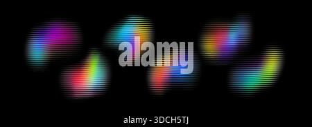 Bunte Kreise Abstrakte Lichter Und Neonglühen. Hintergrund Für Bokeh-Regenbogenmuster. Kunstwerke, die für Poster und Web geeignet sind, für Stimmung und Flair Stock Vektor