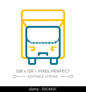 Symbol für zweifarbige Linien für Freizeitfahrzeuge mit Pixel Perfect Stock Vektor