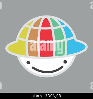 Globe World Map Travel Icon Template Moderne Vektor-Logo-Design Stock Vektor