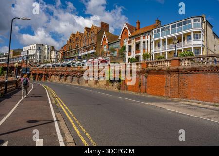 Royal Parade Road an der Küste von Ramsgate Kent Stockfoto