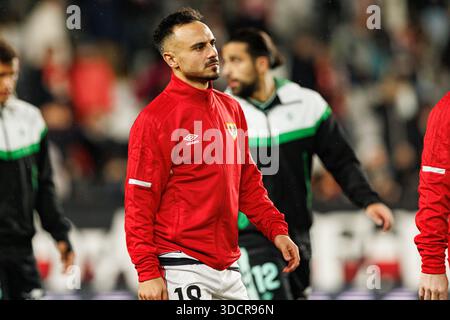 Alvaro Garcia während des LaLiga EA SPORTSPIELS zwischen Rayo Vallecano und Real Betis Balompie (Maciej Rogowski/Ball Raw Bilder) Stockfoto