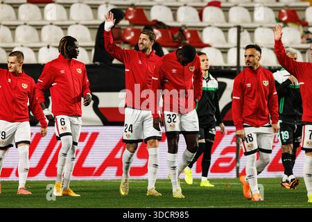 Jorge de Frutos, Pathe Ismael Ciss, Florian Lejeune, Nobel Mendy und Alvaro Garcia wurden während des LaLiga EA SPORTSPIELS zwischen Rayo Vallecano A gesehen Stockfoto