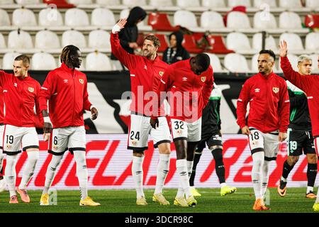 Jorge de Frutos, Pathe Ismael Ciss, Florian Lejeune, Nobel Mendy und Alvaro Garcia wurden während des LaLiga EA SPORTSPIELS zwischen Rayo Vallecano A gesehen Stockfoto