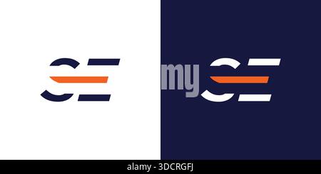 Modernes und einzigartiges SE Letter Logo-Design Stock Vektor