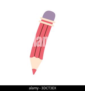 Niedlicher Bleistift Handgezeichnete Illustration Stock Vektor