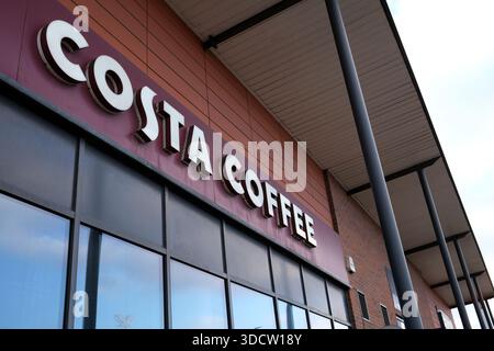 costa Coffee Restaurant, Außenansicht, St leonards-on-Sea Küstenstadt, East sussex, großbritannien Stockfoto