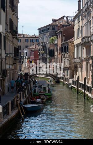 Ventian Kanäle und Straßen. Venedig, Italien Stockfoto