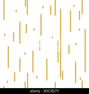 Nahtlose vertikale Goldlinie mit weißem Hintergrund Stock Vektor