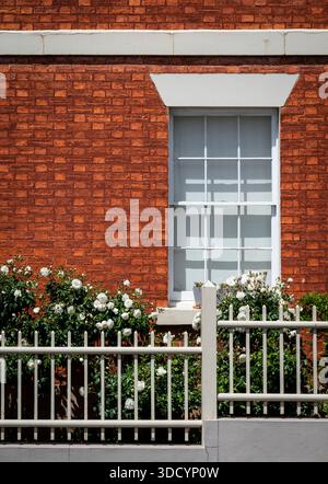 Hausfassade, Battery Point, ein historisches Dorf, Hobart, Tasmanien, Australien Stockfoto