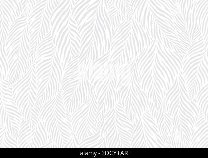 Abstraktes, dezentes Batikmuster hinterlässt ein nahtloses Streifenmuster. Vektorabbildung Hintergrund mit flachem Design. Stock Vektor