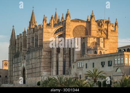 Die Kathedrale Santa Maria von Palm, Palma de Mallorca, Mallorca, Balearen, Spanien. Stockfoto