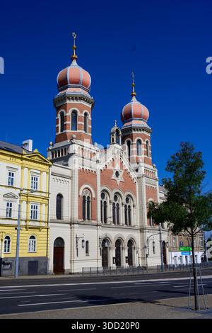 Plzen, Böhmen, Tschechische Republik - 16. August 2024: Große Synagoge Velka Synagoge Jüdischer Tempel Stockfoto