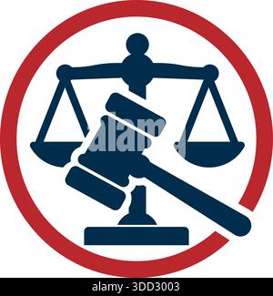 Law Justice Scale Logo Design Legal Court Template Vektor Stock Vektor