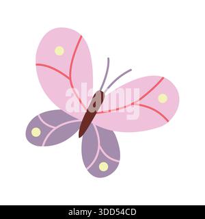 Niedlicher Schmetterling Handgezeichnete Illustration Stock Vektor
