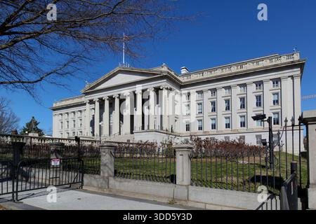 Außenansicht des Treasury Building in Washington, DC, USA, am 1. März 2020 Stockfoto