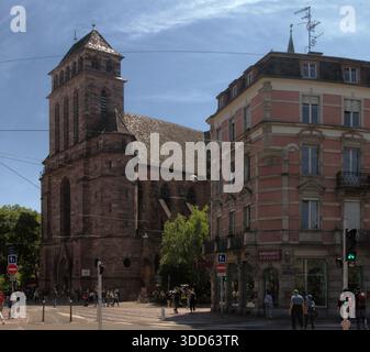 Eglise catholique Saint-Pierre-le-Vieux in Straßburg, Elsass Stockfoto
