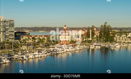 Hotel Del Coronado in San Diego, Drohnenaufnahme aus der Luft Stockfoto