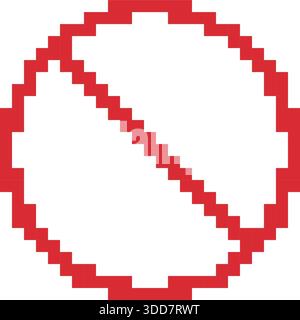 KEIN Symbol, Verbot oder verbotenes Zeichen Stock Vektor