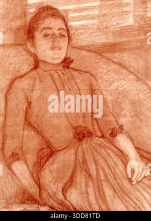Theo Van Rysselberghe - Nonchalance Porträt De Maria Van Rysselberghe) Stockfoto