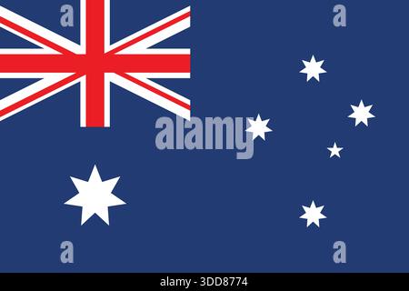 Nationalflagge von Australien symbolisiert Australien Tag Vektor Stock Illustration Stock Vektor