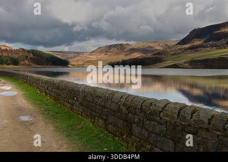 Perimeter Path Um Das Dovestone Reservoir, Greater Manchester, England Stockfoto