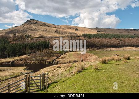 Eintritt zum Memorial Garden, Dovestone Reservoir, Greater Manchester, England Stockfoto