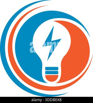 Energy Lightning Circle Idea Logo Design Innovation Vektor-Symbol-Vorlage Stock Vektor
