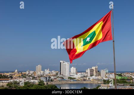 Cartagena Kolumbien von Castillo de San Felipe Barajas Stockfoto