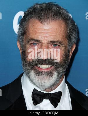 Los Angeles, Usa. Dezember 2025 30. Mel Gibson und Rosalind Ross trennen sich nach 9 Jahren. Mel Gibson und Rosalind Ross haben sich nach neun Jahren getrennt, bestätigt PEOPLE am 30. Dezember 2025. KOREATOWN, LOS ANGELES, KALIFORNIEN, USA – 5. JANUAR: Der in Australien geborene Schauspieler, Regisseur und Produzent Mel Gibson kommt zu der 12. Jährlichen Heaven-Gala der Art of Elysium, die am 5. Januar 2019 in Koreatown, Los Angeles, Kalifornien, stattfindet. (Foto: Xavier Collin/Image Press Agency) Credit: Image Press Agency/Alamy Live News Stockfoto