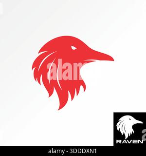 Tier Vogel Kopf Habicht Adler Falke Raubtier Raptor starkes Maskottchen Tech Sport Logo Design Grafik Konzept kreative Premium Vektor Stock Bild Top Sell Stock Vektor