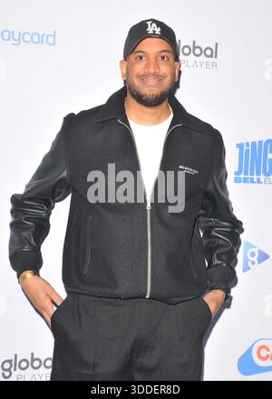 Jay London beim Jingle Bell Ball der Hauptstadt mit Barclaycard, Tag 1, O2 Arena Greenwich, Peninsula Square, am Samstag, den 06. Dezember 2025 in London Stockfoto