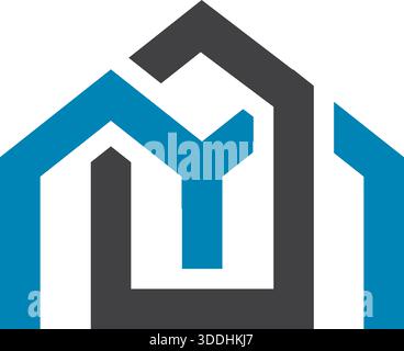 Home Gebäude Dach Logo Design Immobilien Business Vektor Vorlage Symbol Stock Vektor
