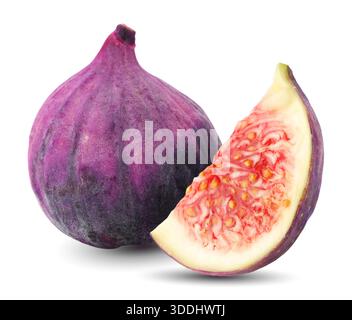 Frische Feigen isoliert auf weiß. Süßes Obst Stockfoto