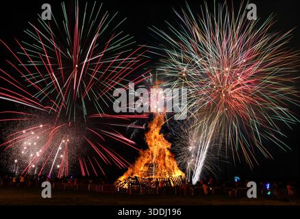 Feuerwerk Harlow Town Jährlich 2021 Stockfoto