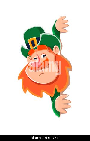 Leprechaun lustige Figur für St. Patrick Day Stock Vektor