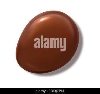 Schokoladentropfen oder -Blob mit abgerundeter Form Stock Vektor